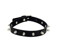 Monetais 1 paquet de collier ras du cou à rivets Punk réglable, collier gothique Vintage en cuir PU clouté pour femmes et hommes