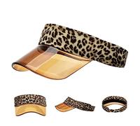 Monetais Chapeau Pare-Soleil Unisexe imprimé léopard réglable pour Femme, Casquette de Golf, Protection Solaire Contre Les UV, Chapeau de Plage pour l'été, Golf, Tennis, Poker, fêtes