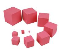 Monetais Cube en Bois Tour Montessori, 10 pièces, Jouets éducatifs, Jouets sensoriels préscolaires, 0.4 à 3.9 Pouces, pour Les Tout-Petits