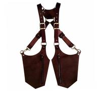 Monetais Épaule en Cuir pour Homme - Sac de Transport dissimulé Vintage réglable, aisselle cachée antivol pour téléphone, Portefeuille, Harnais Double épaule