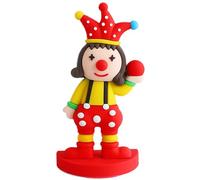 Monetais Figurines de Clown, décor de Clown Cirque coloré Miniature, Ornement gâteau Carnaval, Art réutilisable la Figure, pour Les décorations Bureau à Domicile, Style 4 Art la Figure