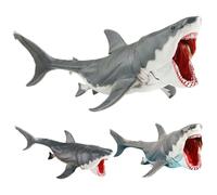 Monetais Figurines de Requin à Bouche Mobile, Jouet de Simulation créature Marine, Figurine réaliste en Plastique, Animal l'océan, pour Enfants et Adultes, marionnette