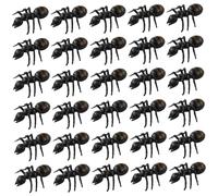 Monetais Fourmis en plastique 30 pièces, fourmis réalistes noires, jouets de farces pour cadeaux de fête d'halloween, accessoires décoration