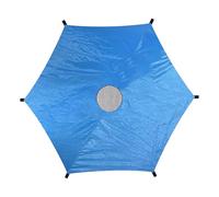 Monetais Housse d'ombrage pour Trampoline, Protection Solaire pour Trampolines de 8 Pieds à 6 poteaux à Pieds Droits, Bleu