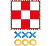 Monetais Jeu de Tic Tac Toe en Plein air, 47x47 Pouces, Tic Tac Toe géant Portable, Jeux de Plein air Amusants pour Les Enfants et la Famille