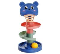 Monetais Jouet Tour à Billes pour Les Tout-Petits, Jouet éducatif interactif à 3 Couches avec 3 balles, activité Amusante d'empilage et de roulement pour la Tour de Coordination œil-Main