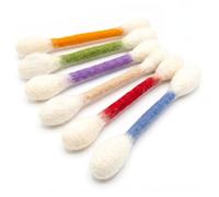 Monetais Jouets à l'herbe à Chat, Paquet de 6 Jouets l'herbe Chat, Grands Qtips en Coton pour la Dentition du, Couleurs mélangées, Jouet de Dentition 5.91 Pouces
