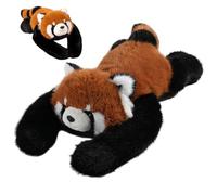 Monetais Oreiller en Peluche de Raton Laveur lesté, Panda Rouge lesté de 17, 7 Pouces, Mignon Oreiller en Peluche Raton Laveur Doux pour Enfants et Adultes