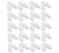 Monetais Pantoufles jetables pour taille 37-42 20 paires de pantoufles d'hôtel en peluche antidérapantes légères SPA pour femmes hommes blanc