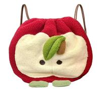 Monetais Sac à dos en peluche fruits amusants Kawaii, sac à main Kawaii en fourrure de capacité pour femmes et filles, en peluche usage quotidien l'école