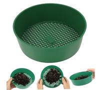 Monetais Tamis de Jardin pour Terre et Pierres Tamis Rond résistant avec Bord à lèvres pour Une Manipulation Facile Énigme de Jardin multifonctionnelle (Vert)