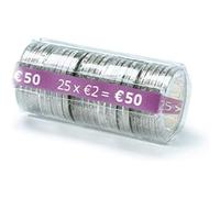 Monetique L100TC200 Paquet de 100 étuis monnaie 2,00 euro