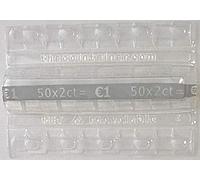 Monetique L250TC002 Paquet de 250 étuis monnaie 0,02 euro