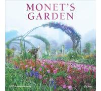 Monet's Garden | Calendrier mural mensuel carré 2025 30,5 x 61 cm | Couverture estampée | Platon | Artiste impressionnisme extérieur