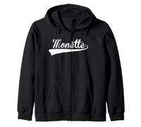 Monette Baseball Vintage Retro Police Sweat à Capuche