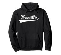 Monette Baseball Vintage Retro Police Sweat à Capuche