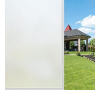 MONETX Film Opaque Vitrage Fenêtre Anti Regard UV 90x400cm,Protection de la Vie Privée, Film Électrostatique Dépoli pour Salle de Bain, Bureau, Chambre à Coucher, Cuisine