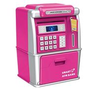 Money Bank for Kids, ATM Machines, Small Electric es, Auto Grab Bill Slots, Reconnaissance, Nouveaux jouets, jouets de jeu, prétendant être une fille de bébé, transactions aerodinam