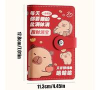 Money Binder - Capybara Bill Storage, Notebook With Lock, Banknote Protection Folder, Financial Planning Tool, Office Electronics, Cute Brown Organizer For Freelancers, Students, Home