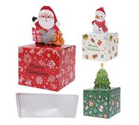 Money Box Christmas | Boîte À Argent De Noël Boîtes En Dollars De Cadeaux De Noël À 3 Packs, Portefeuille Surprise Pour Les Et Les Adultes, Comprend 90 Sacs Transparents, Bric