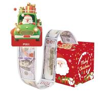 Money Box for Cash, Fun Holder 4.72x4.72x4.72 inches, Decorative Saving with 50 Transparent Bags, Ideal for Family Friends Kids Adults Holiday Thanksgiving Gifting Use