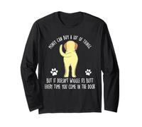 Money Can Buy A Lot of Things Funny Labrador Retriever Dog Manche Longue
