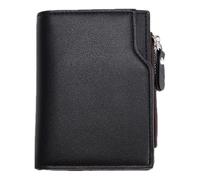 Money Clip Zipper Wallet - Short Style Zipper Wallet | Small Vertical Zipper Pouch Coin Purse, Button Multi-Card Credit Card Wallet Coin Holder Christmas | Zipper Wallet for Men, Noir, Consulte