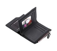 Money Clip Zipper Wallet, Vertical Card Holder, 4,72 x 3,94 x 0,79 inches Compact Case & Multi Slot Credit Organizer, Slim Button Pouch for Men, Travel, Business, and Everyday Use