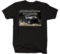 Money Doesn T Buy Happiness Same Thing Right 4X4 T Shirt for Men Car Graphic Tee Black Manches Courtes(Small)