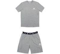 Money Lounger Elasticated Short Twin Set Mélange Gris Grand Male