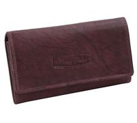 Money Maker - Grand Portefeuille en Cuir pour Femme avec Protection RFID, Bordeaux