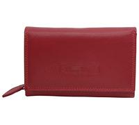 Money Maker - Grand Portefeuille en Cuir pour Femme - avec Protection RFID - Grand Espace de Rangement - Rouge