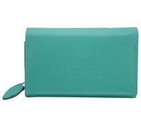 Money Maker - Grand Portefeuille en Cuir pour Femme - avec Protection RFID - Grand Espace de Rangement - Turquoise