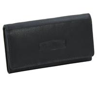 Money Maker - Grand Portefeuille en Cuir pour Femme avec Protection RFID, Noir