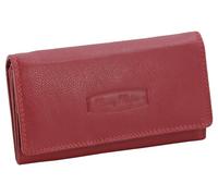 Money Maker - Grand Portefeuille en Cuir pour Femme avec Protection RFID, Rouge