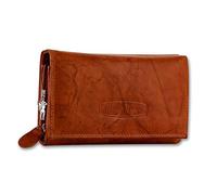 Money Maker Portefeuille en cuir pour femme - - Orange (Rust), One Size EU