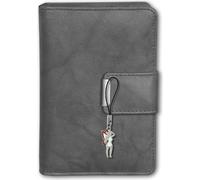 Money Maker Portefeuille en cuir véritable pour femme protection RFID gris 9x3x13 Portefeuille OPJ701K