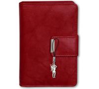 Money Maker Portefeuille en cuir véritable pour femme Protection RFID rouge 9x3x13 Portefeuille OPJ701R