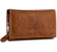 Money Maker Portefeuille en cuir véritable pour femme tan Protection RFID OPJ704C