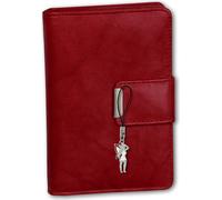 Money Maker RFID Blocker Portefeuille en cuir véritable pour femme rouge 9x3x13cm D2OPJ701R