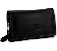 Money Maker RFID Blocker Portefeuille pour serveur en cuir véritable pour femme noir 15.5x3x9.5cm D2OPJ704S