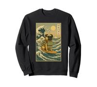 Money Puggy Great Wave Off Kanagawa - Chien Carlin Brainrot Meme Sweatshirt
