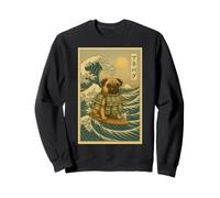 Money Puggy Great Wave Off Kanagawa - Chien Carlin Brainrot Meme Sweatshirt