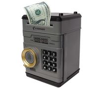 Money Saving Box - Security Electronic Safe Cash Organizer with Combination Lock | Mini ATM Piggy Bank Toy for Kids Boys Girls, Desk Bedroom Living Room