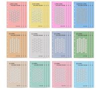 Money Saving Challenge Trackers - A6 Cash Budget Planner Sheets, 48 Pack Savings Goal Organizer Inserts, 6 Ring Binder Compatible Finance Tracker Cards | For Budget Planning Expense Control Personal