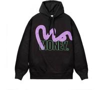 Money Stencil Block Hood Noir Grand Male