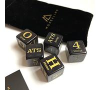 MoneyLine Sports Dés de paris sportifs - Dés pour parier sur le sport - Dés pour vous aider à parier sur le sport - Dés translucides noir et or pour les paris sportifs