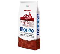 Monge 8009470011327 Alimentation sèche pour chiens 12 kg Adulte Agneau, Pomme de terre, Riz