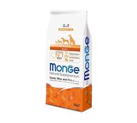 Monge All Breeds Chien adulte canard 12 kg, aliment complet pour chiens adultes de toutes tailles, goût canard 12 kg.