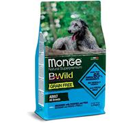 Monge BWild Chien adulte All Breeds Grainfree anchois avec pommes de terre et pois, nourriture sèche complète pour chiens adultes de toutes tailles, sans céréales, lot de 2,5 kg.